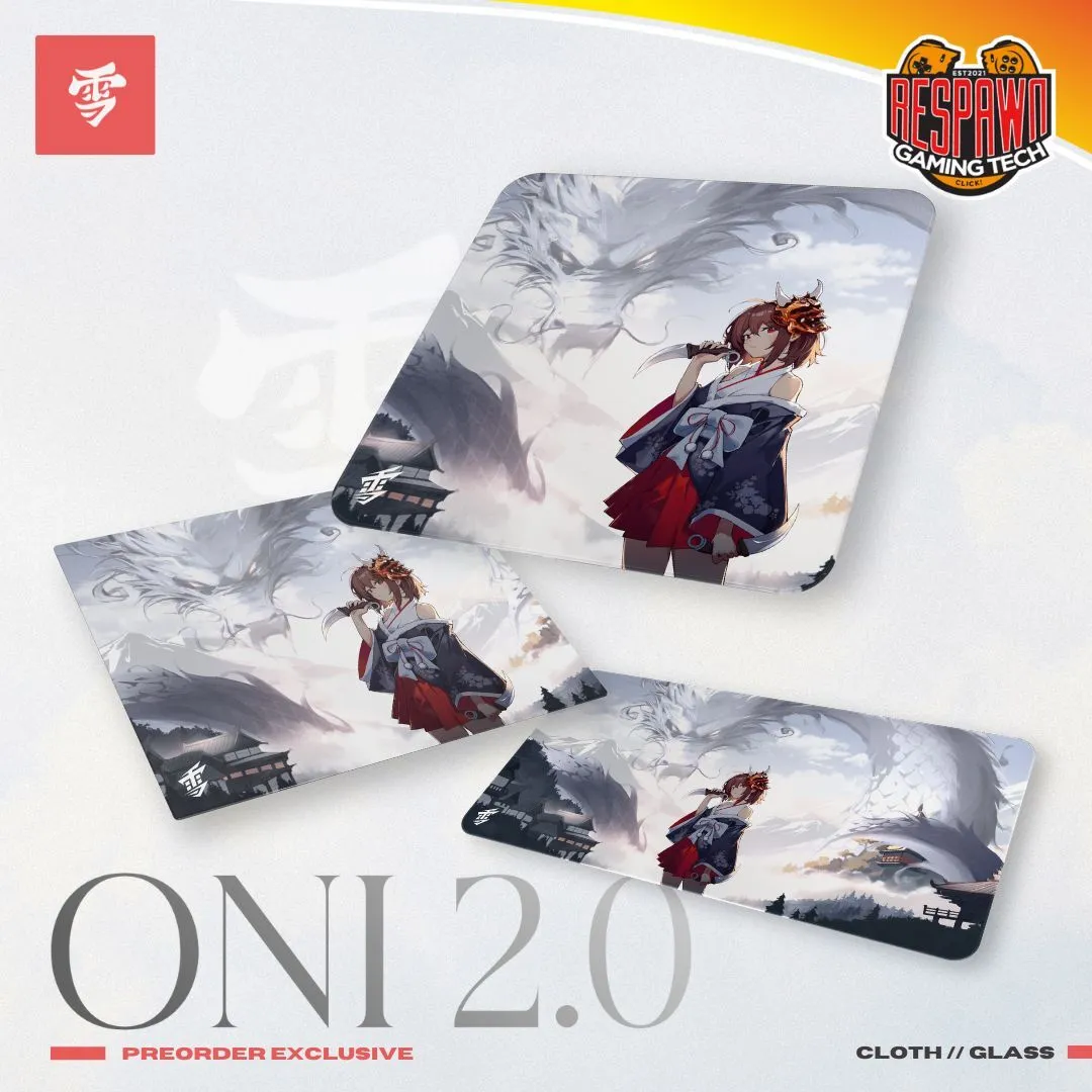 Yuki Aim Oni 2.0 Collection Glass/ Cloth Gaming Mousepad Yuki Aim Oni 2.0 Collection Glass/ Cloth Gaming Mousepad
