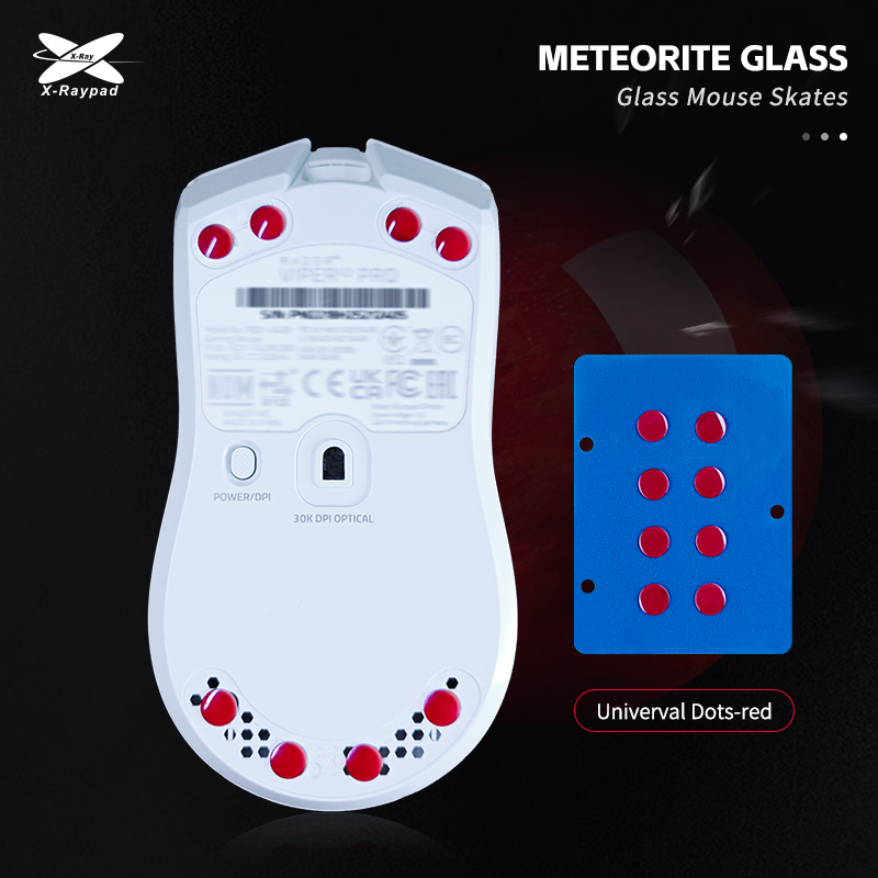 METEORITE-GLASS-MOUSE-SKATE-RED