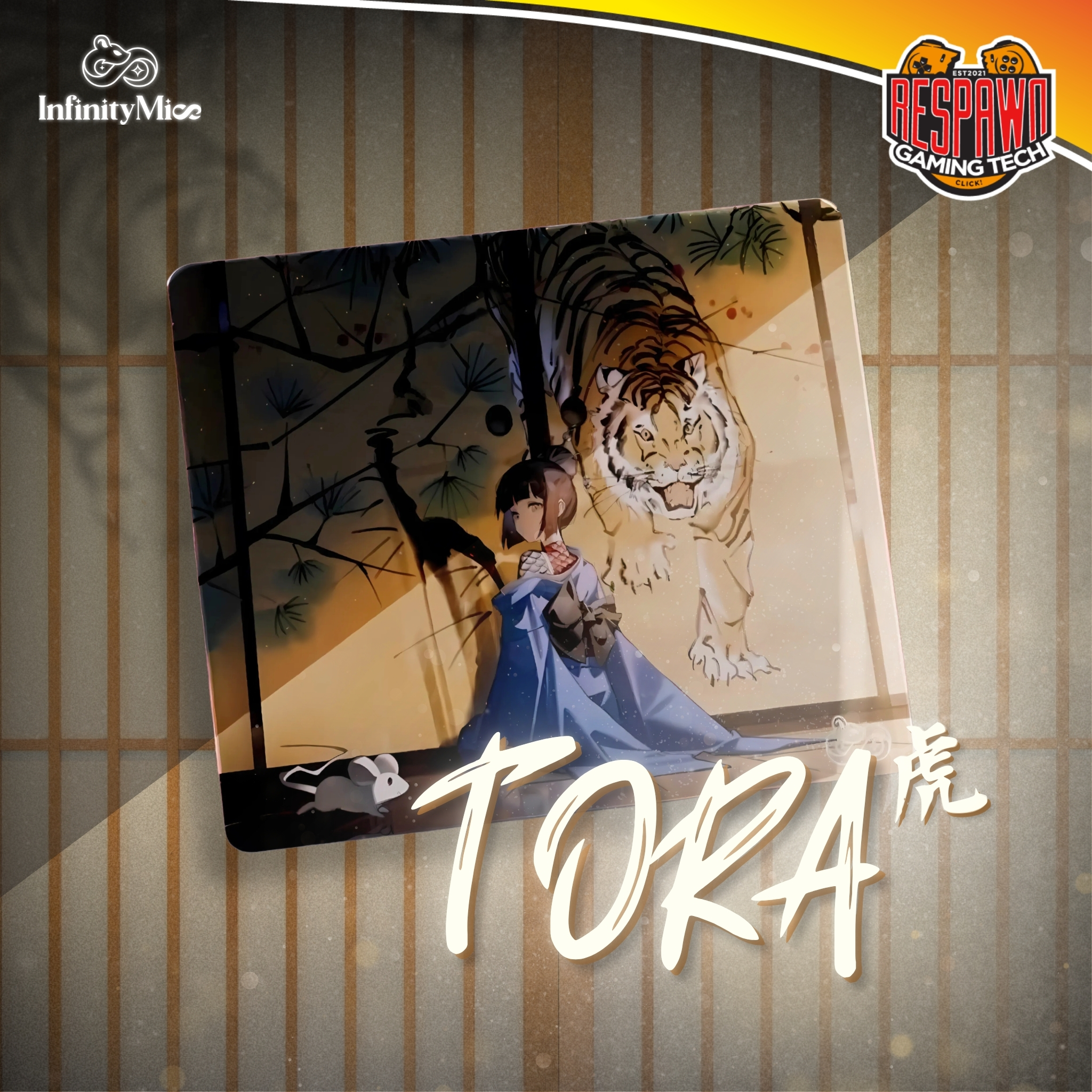 InfinityMice Tora Limited Edition Glass Mousepad – Respawn InfinityMice Tora Limited Edition Glass Mousepad – Respawn