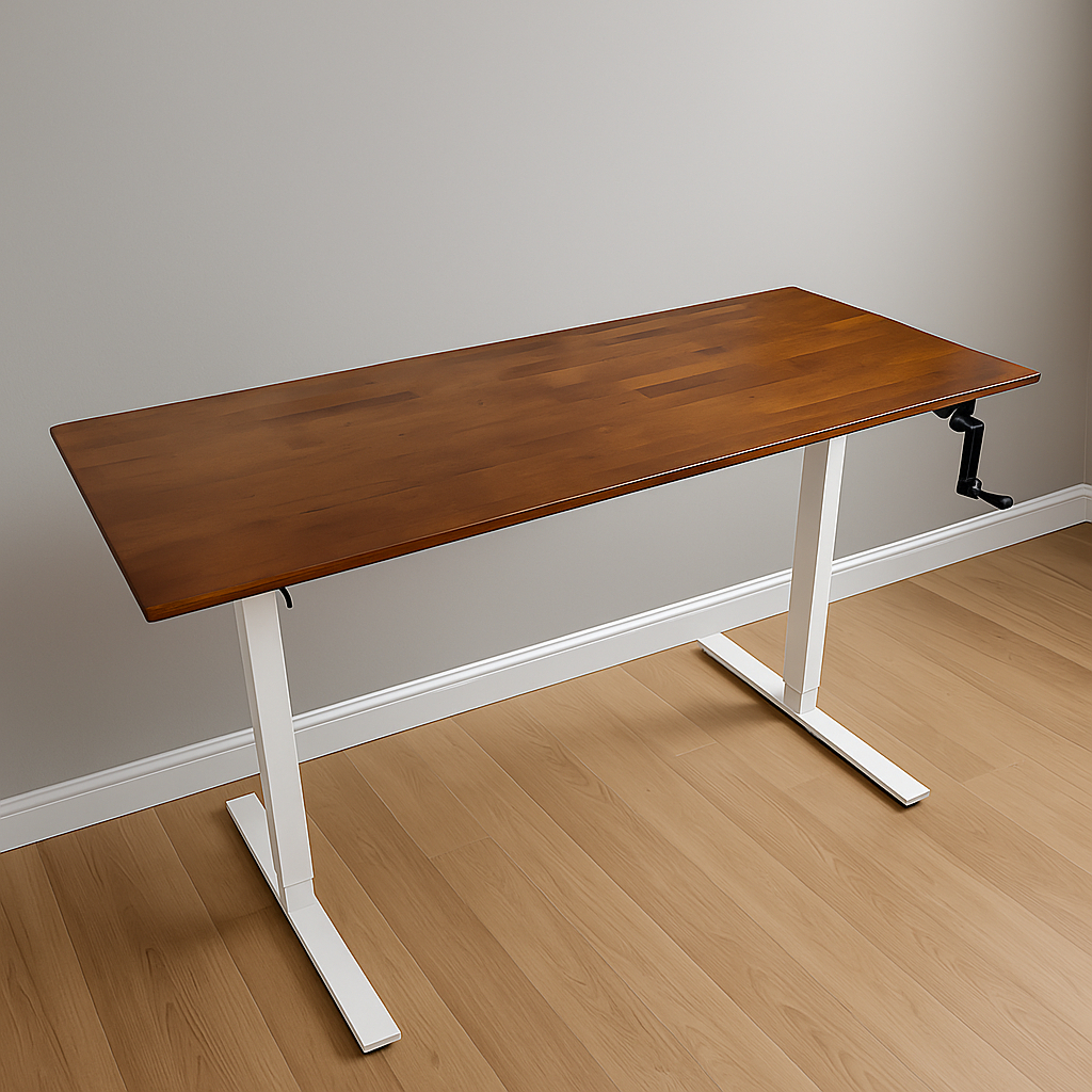 Walnut Top+White Leg