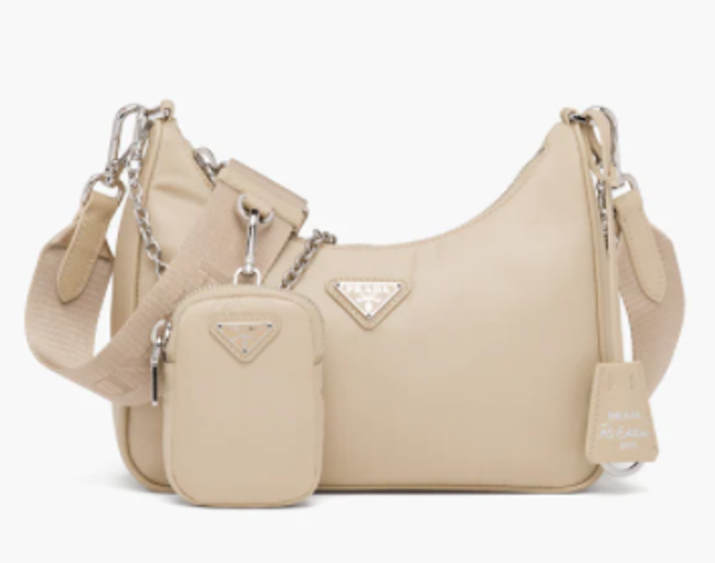Prada Re-Edition 2005 Shoulder Bag Saffiano Leather -Light Beige (Limited  color)