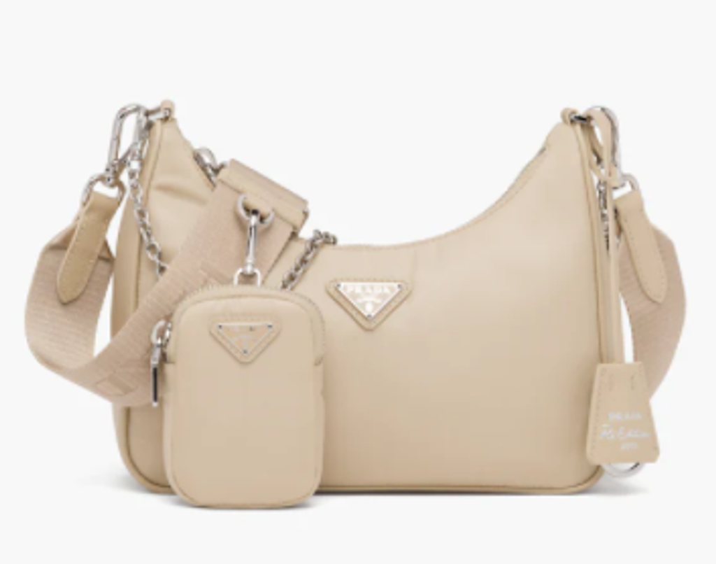 海外限定 Re-Edition2005Re-Nylonバッグ デザートベージュ PRADA Re-Edition 2005 bag in Re-Nylon with Strap – MODASIFS