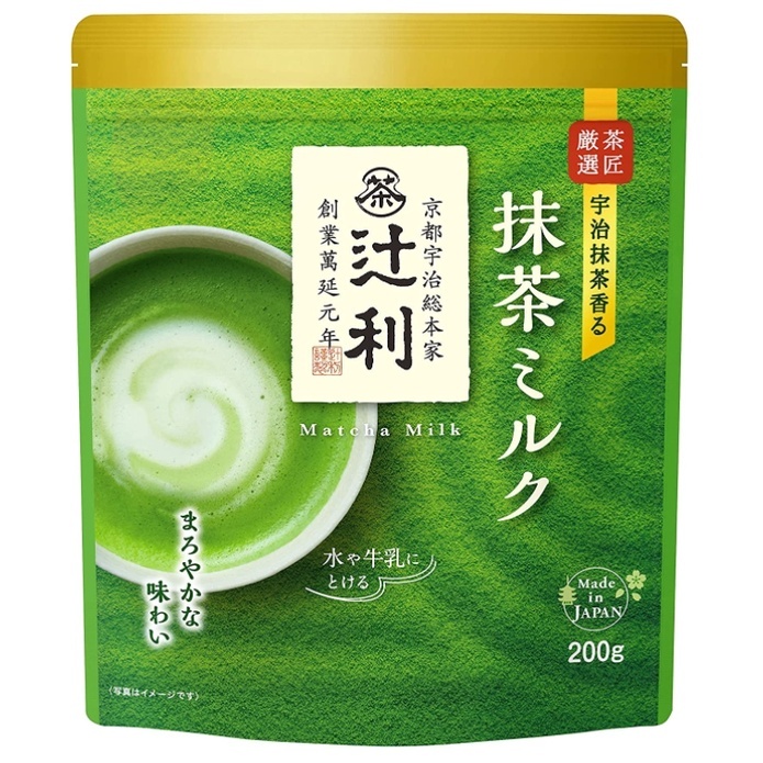 日本京辻利抹茶牛奶沖泡粉宇治抹茶濃厚抹茶牛奶