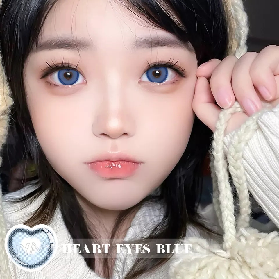 UYAAI Heart Eyes Series Pink Colored Contact Lenses 1 Year Disposable  Cosplay Makeup