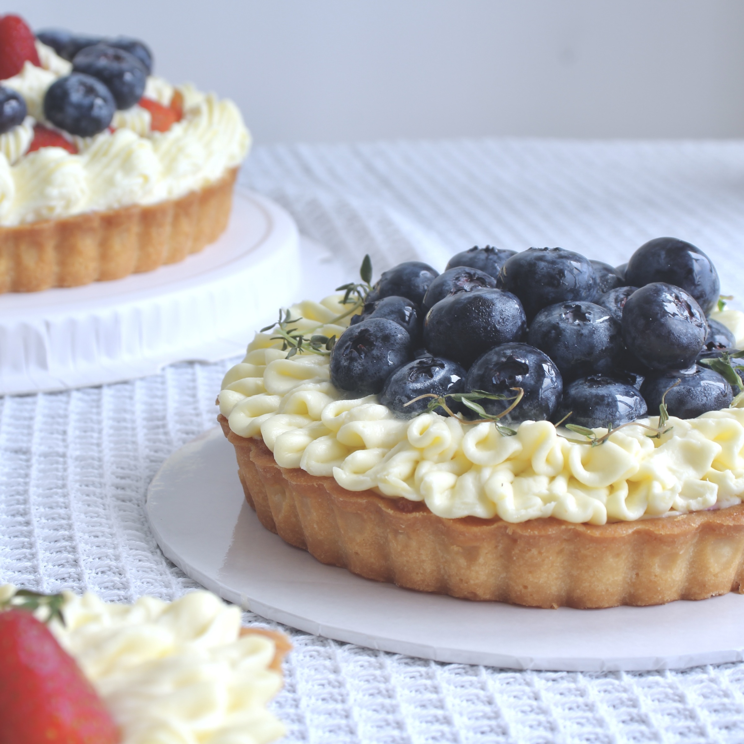 Blueberry Fromage Blanc Chantilly Tart