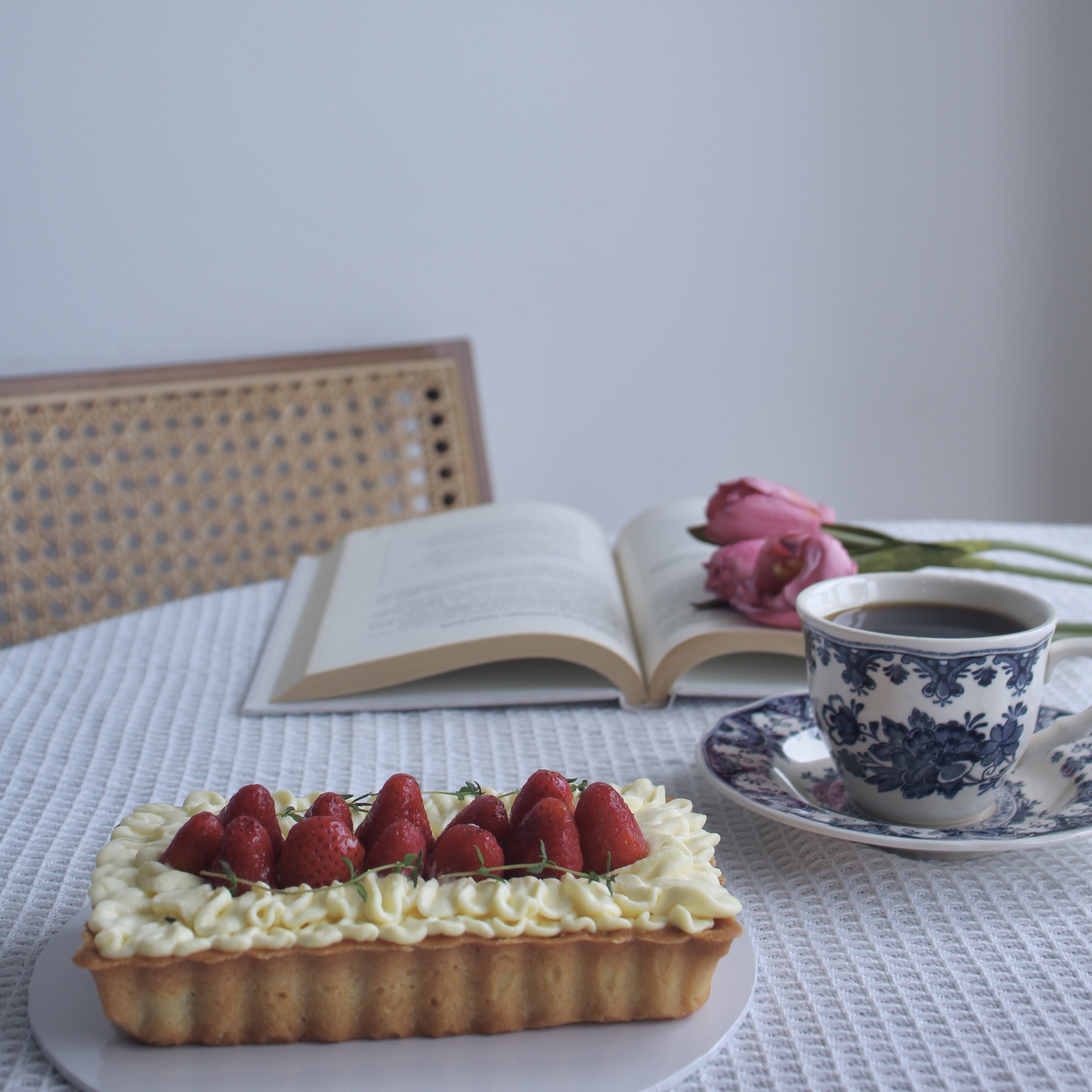 Strawberry Fromage Blanc Chantilly Tart
