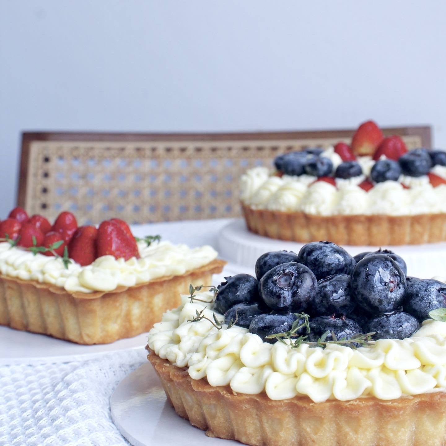 Blueberry Fromage Blanc Chantilly Tart