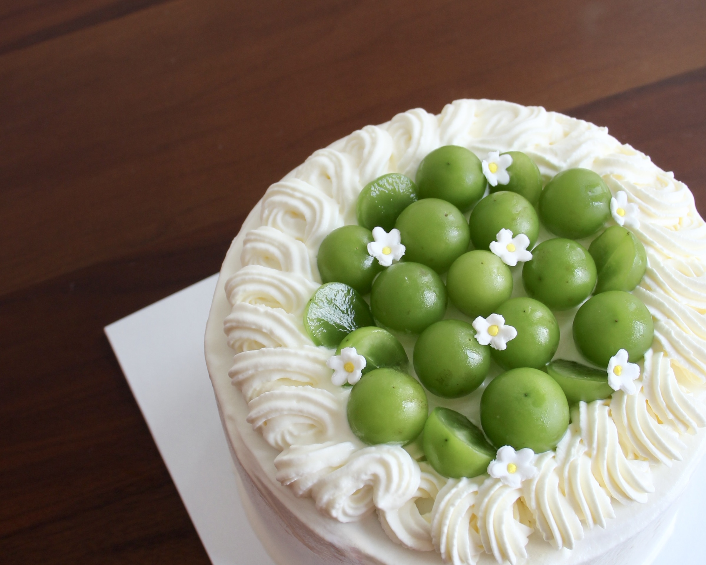 Green grape Oolong Tea Gluten-free Cake