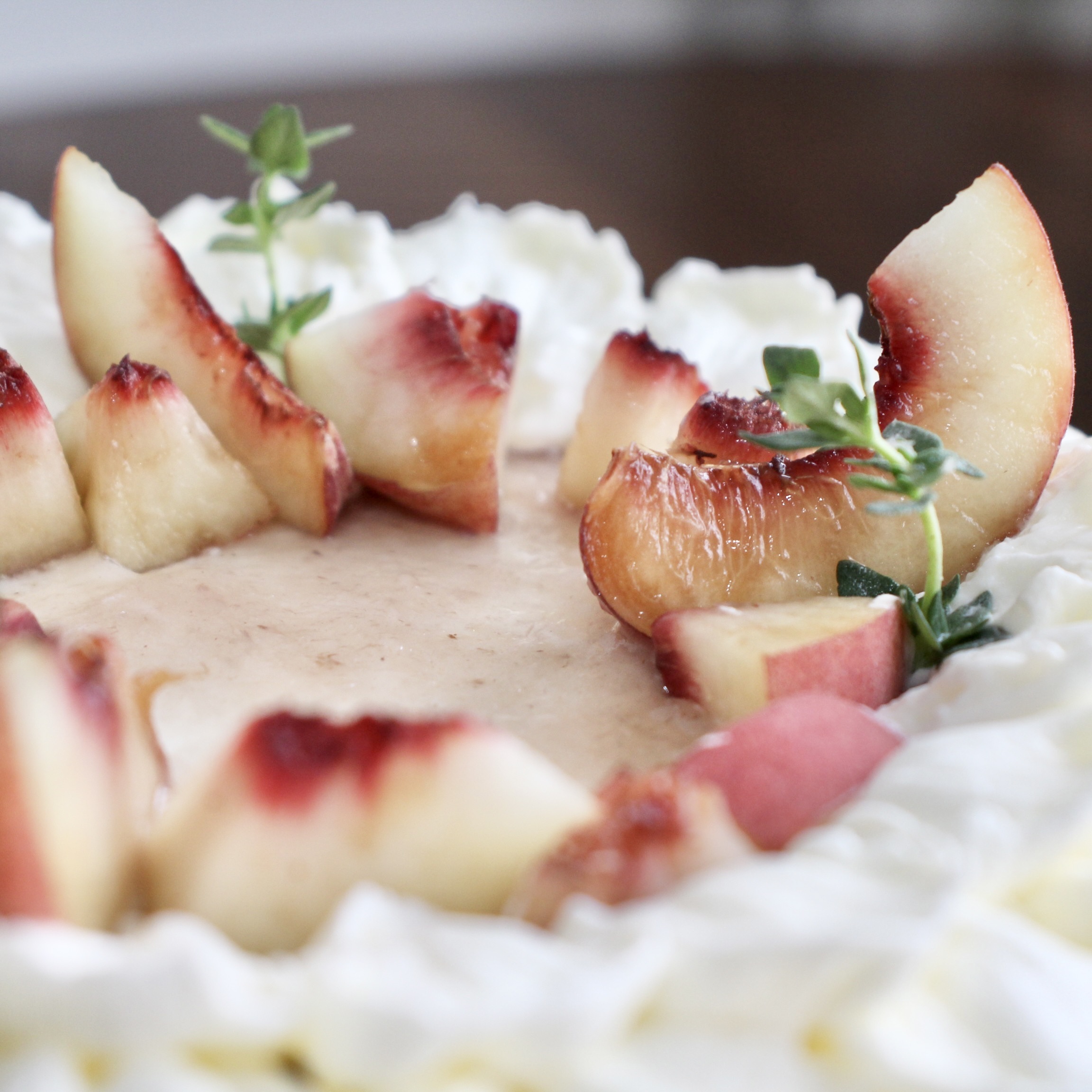 white peach oolong gluten-free cake