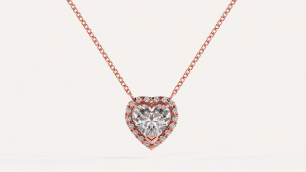 Heart Halo Diamond Pendant.gif