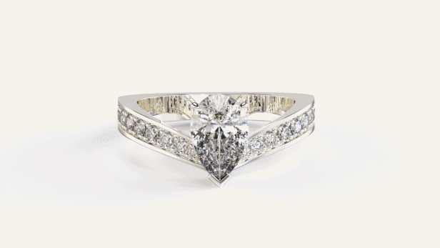 Pear Empire Diamond Ring