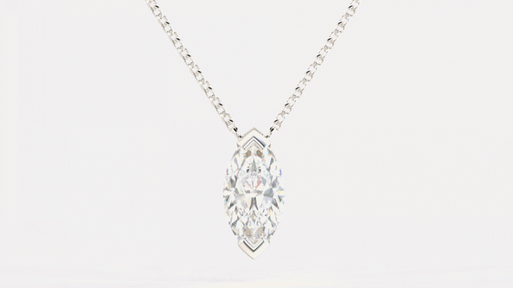 Marquise Solitaire Diamond Pendant