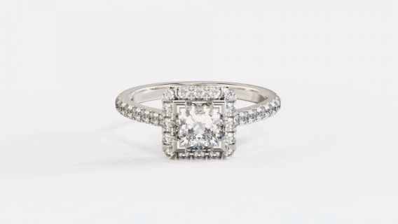 Princess Halo Deluxe Diamond Ring