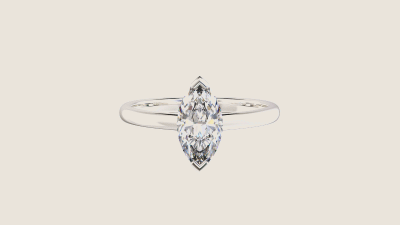 Marquise Solitaire Diamond Ring OK