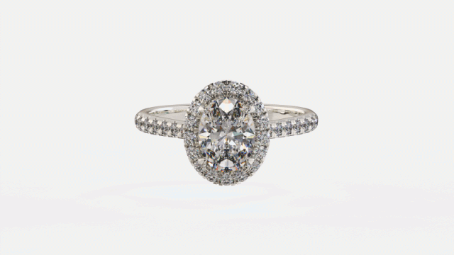 Oval Halo Deluxe Diamond Ring