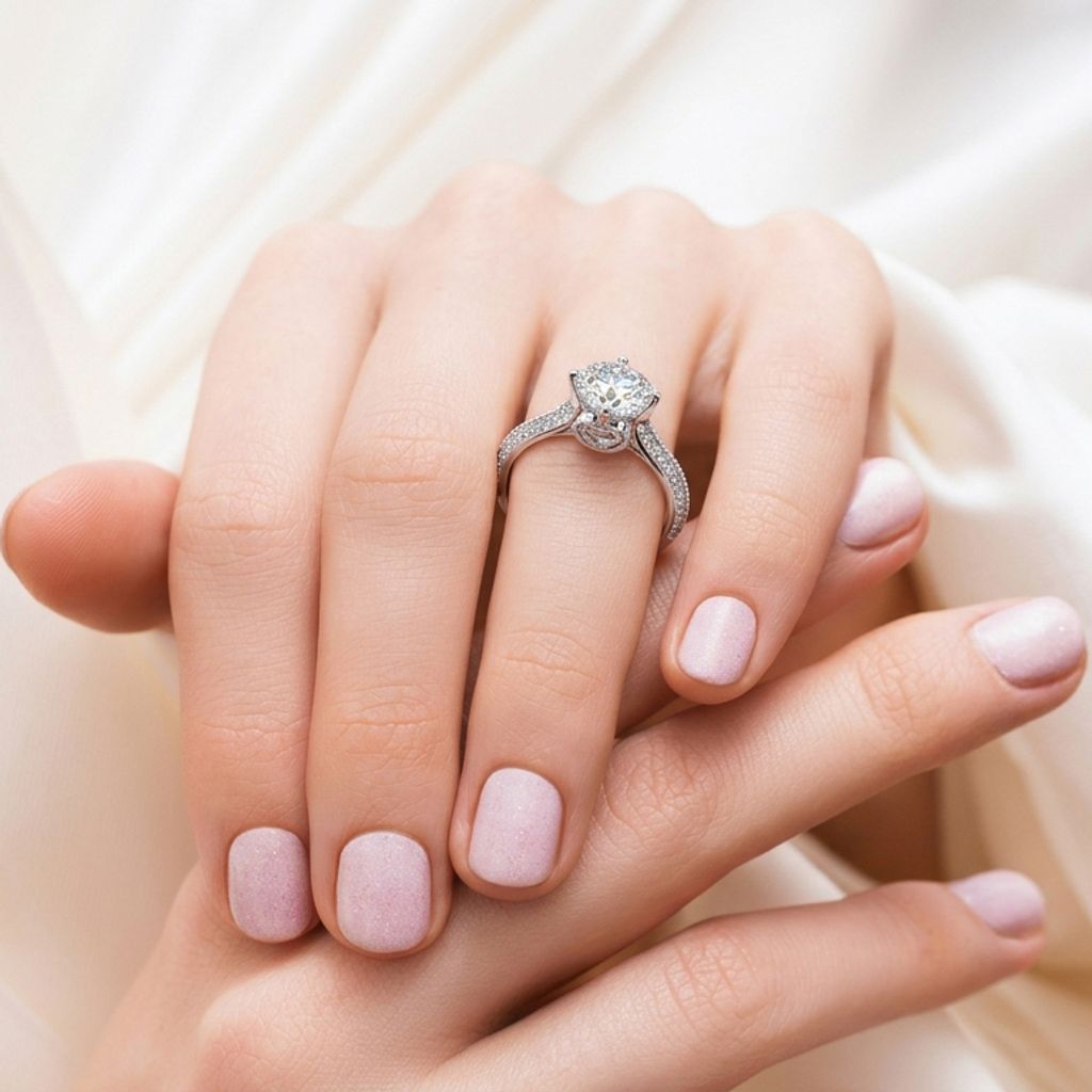 2026-03-02 Vintage 1 ct Diamond Ring with Model