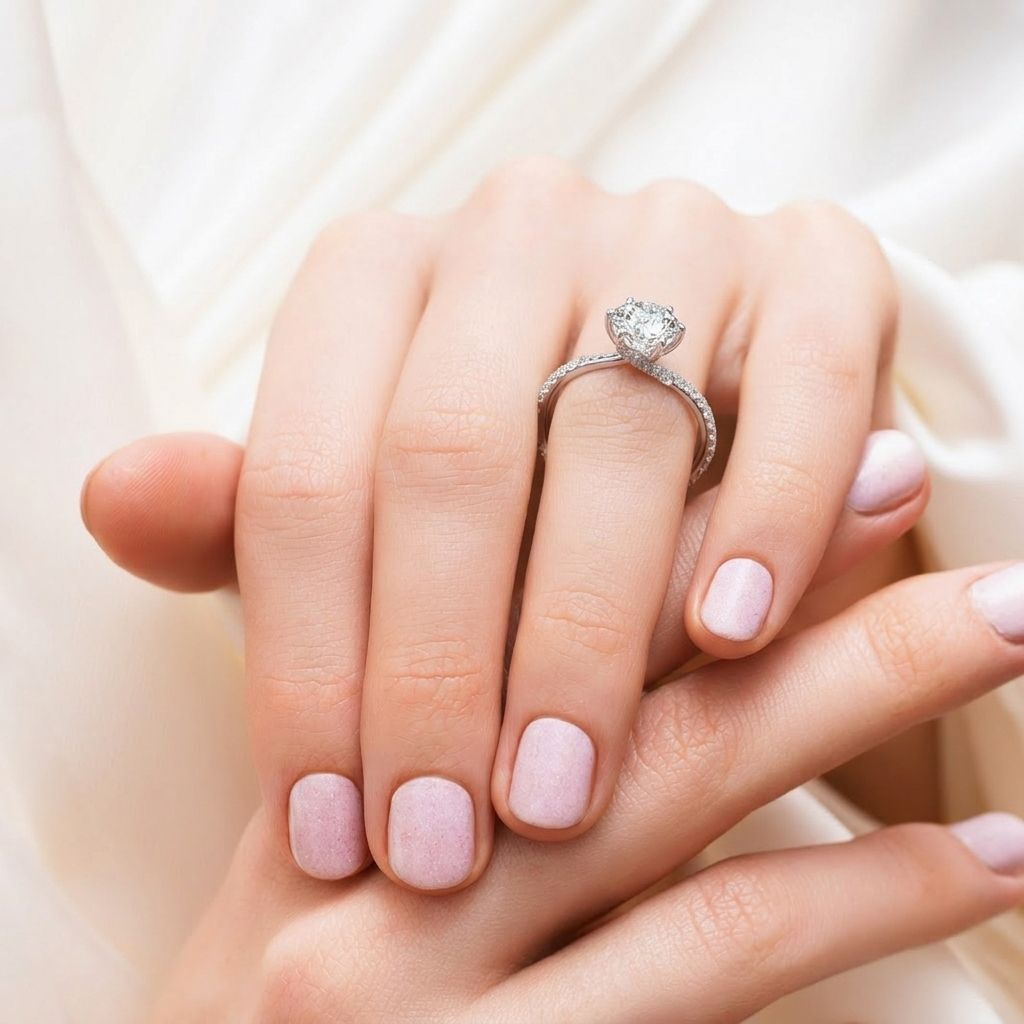 OK 讓左手邊照片中的模特兒戴上右手邊照片中的鑽石戒指_202603251551