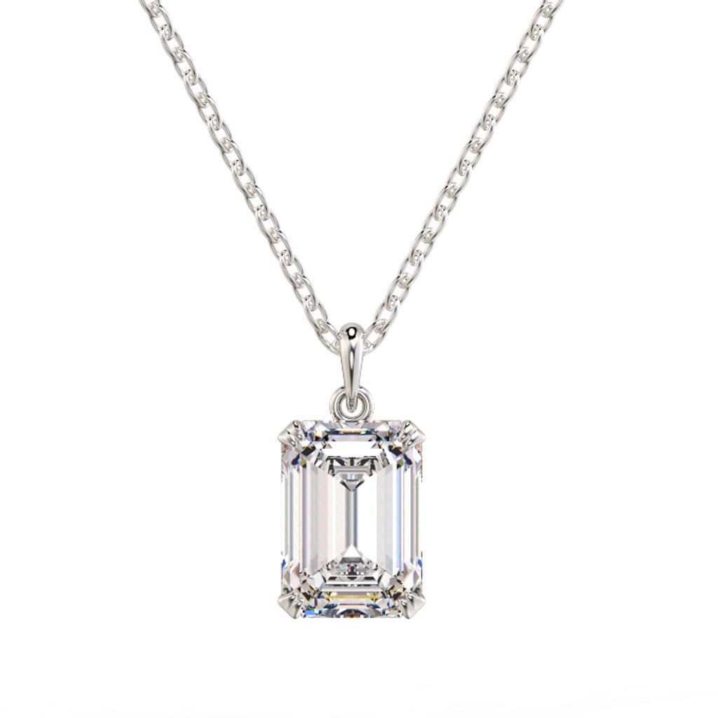 Fancy Collection Emerald Solitaire Diamond Pendant 1.jpg