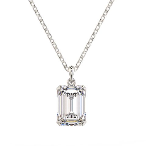 Fancy Collection Emerald Solitaire Diamond Pendant 1.jpg