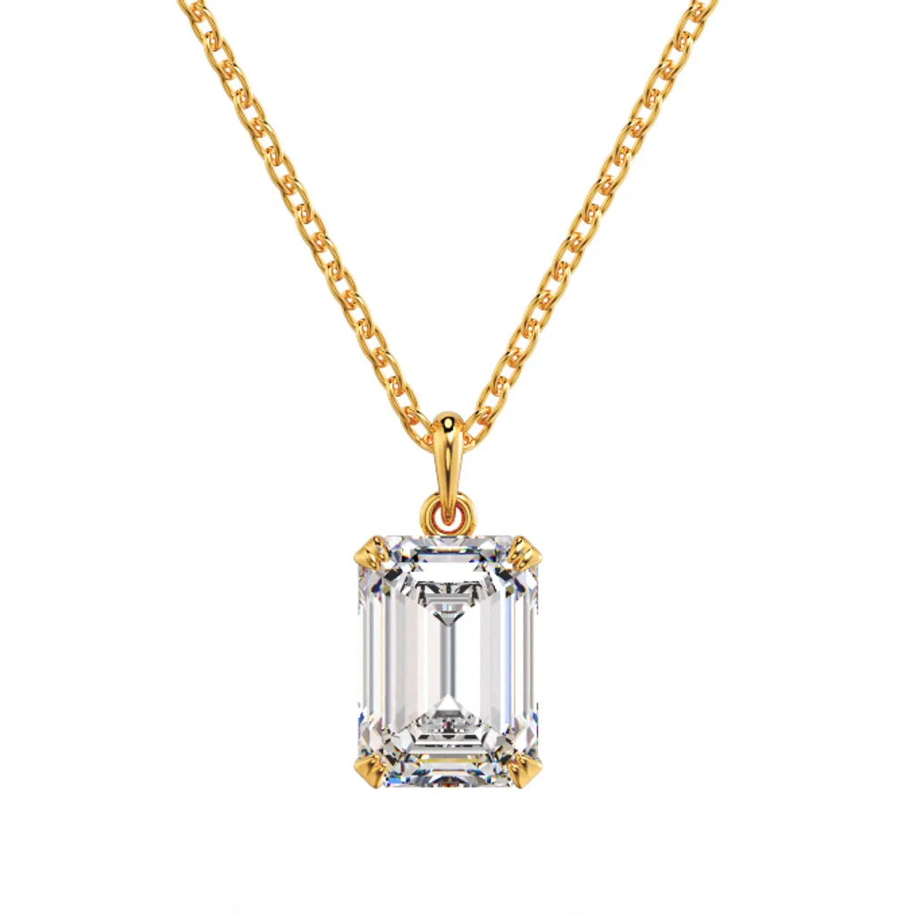 Fancy Collection Emerald Solitaire Diamond Pendant Yellow.jpg