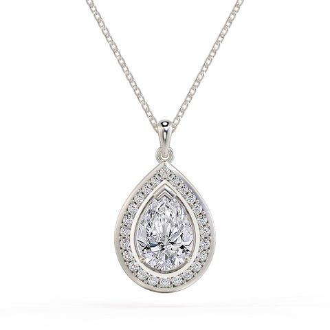 Fancy Collection Pear Halo Diamond Pendant 1.jpg