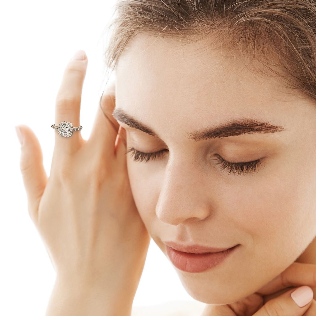 Cushion Halo Deluxe Diamond Ring with Model.jpg