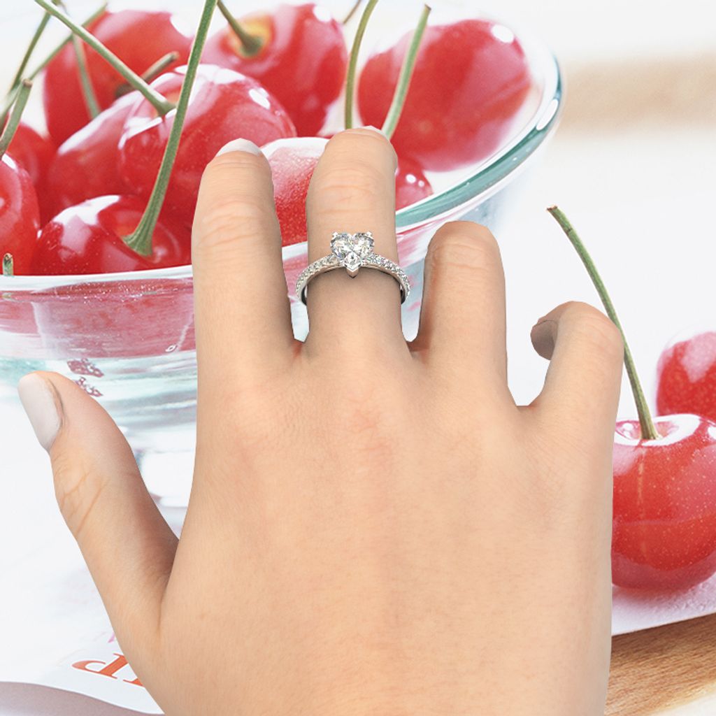 Heart Elegant Diamond Ring with Hand.jpg