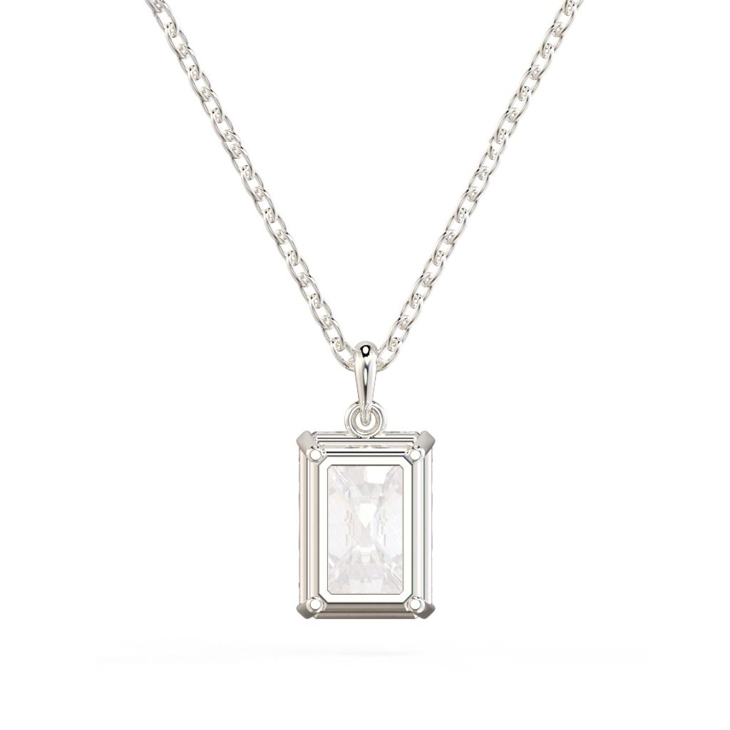 Radiant Solitaire Diamond Pendant 2 OK