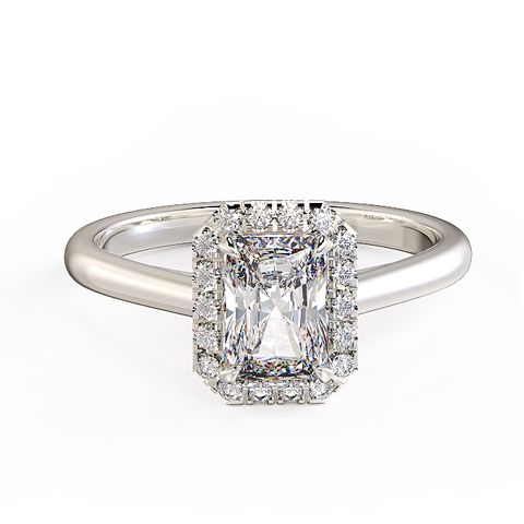 Radiant Halo Diamond Ring 1