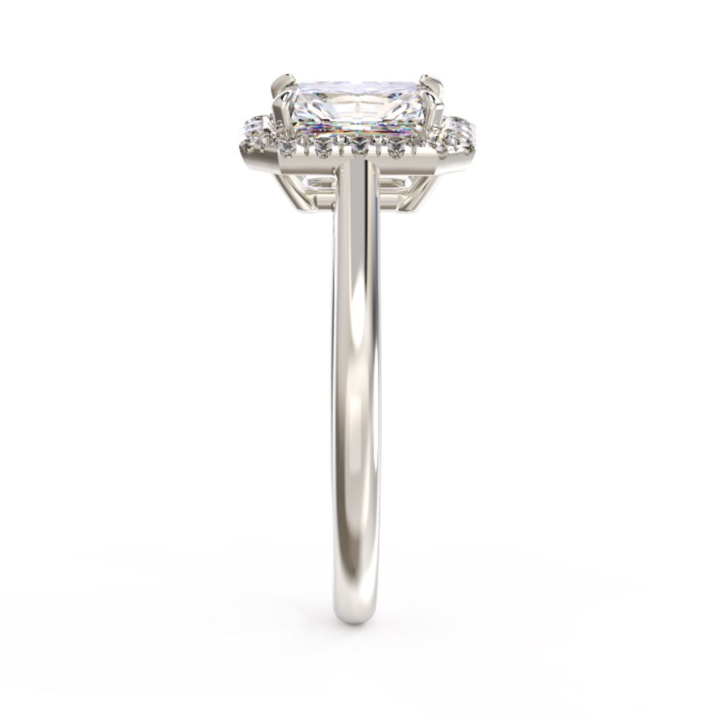 Radiant Halo Diamond Ring 2