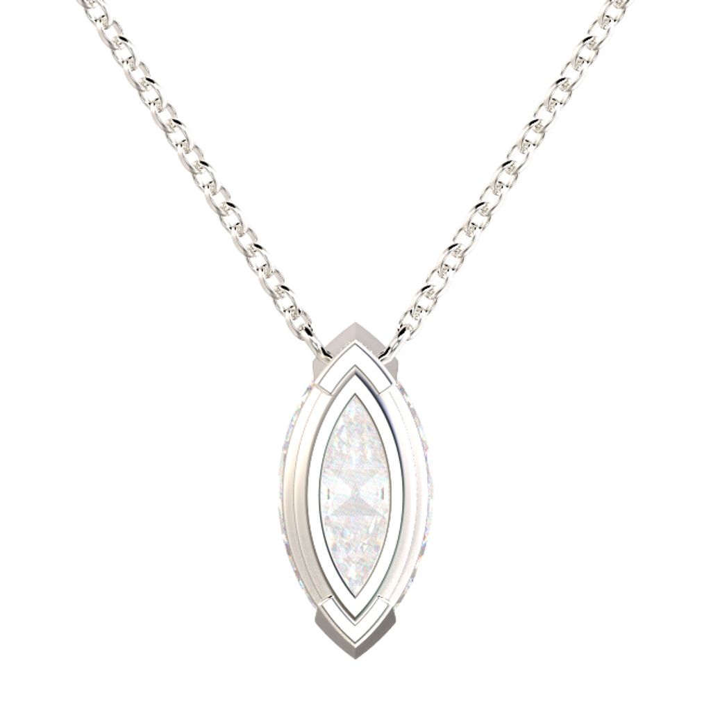 Marquise Solitaire Diamond Pendant 2