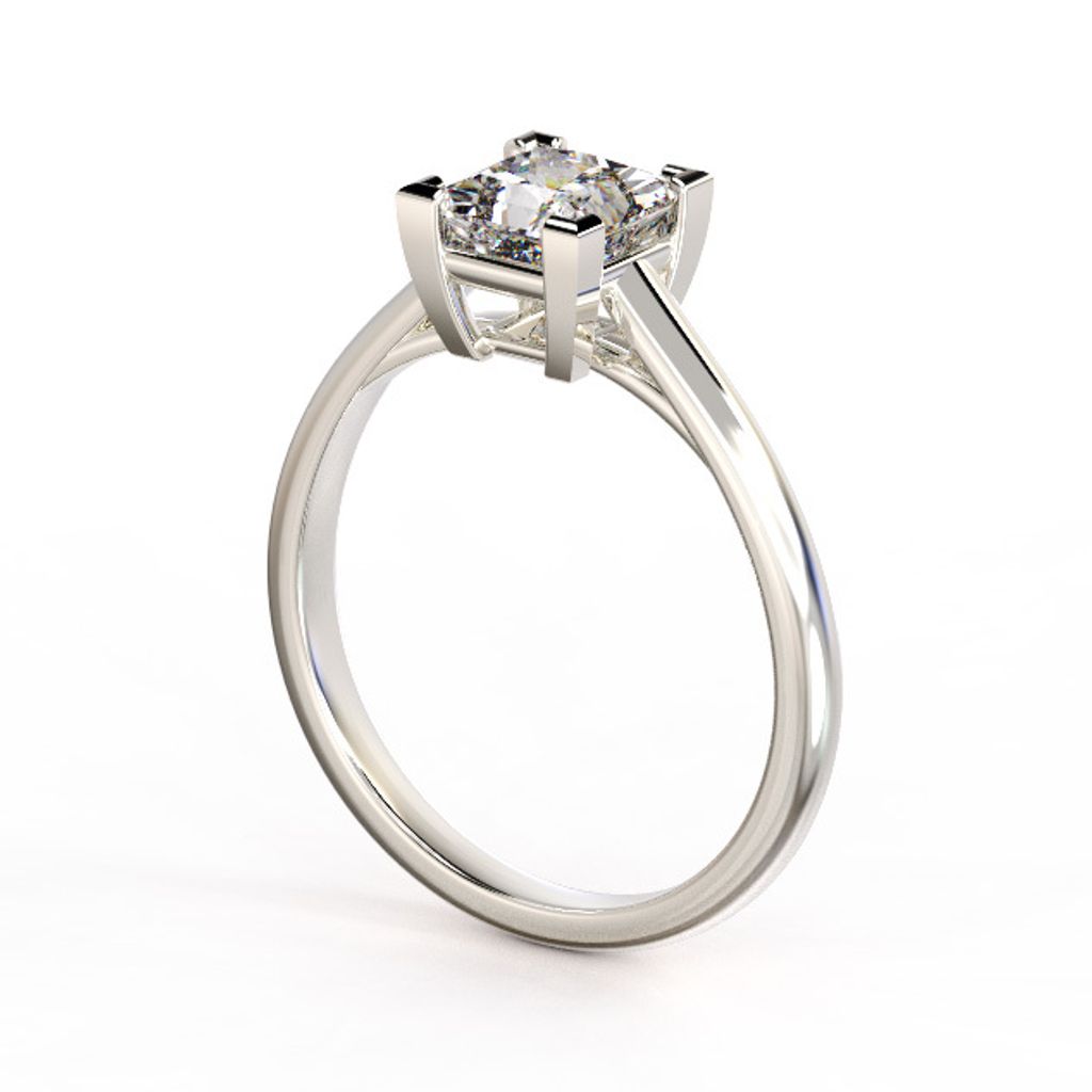 Princess Solitaire Diamond Ring 4