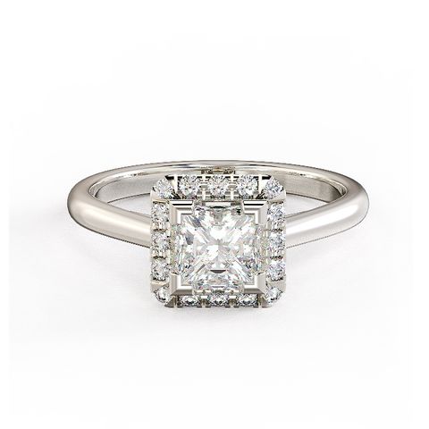 Princess Halo Diamond Ring 1