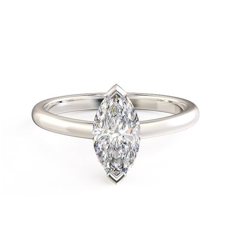 Marquise Solitaire Diamond Ring 1
