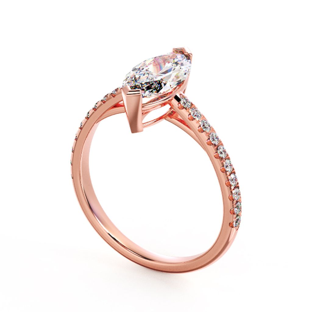Marquise Elegant Diamond Ring Pink