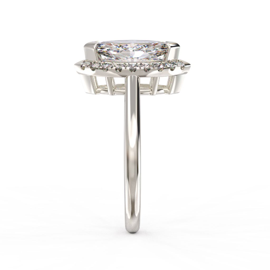 Marquise Halo Diamond Ring 3