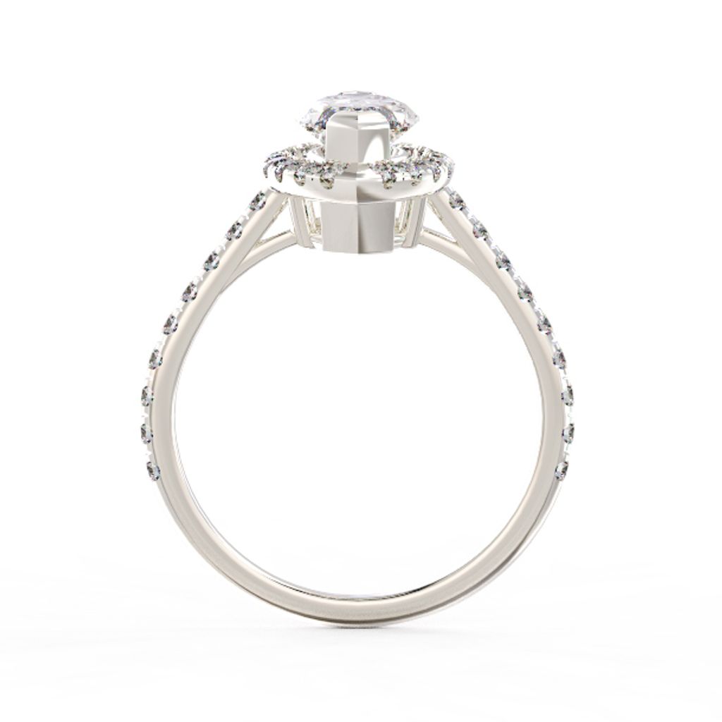 Marquise Halo Deluxe Diamond Ring 2