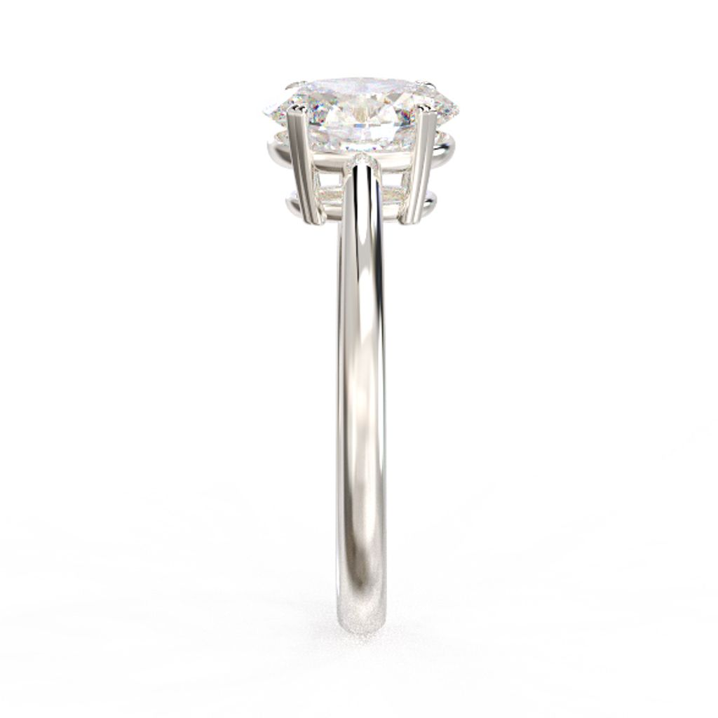 Oval Solitaire Diamond Ring 3