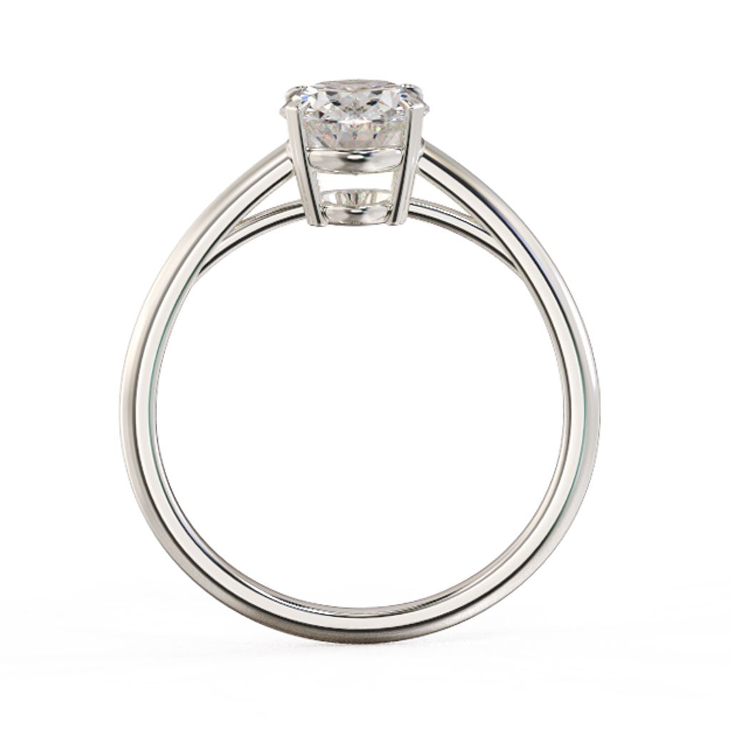 Oval Solitaire Diamond Ring 2