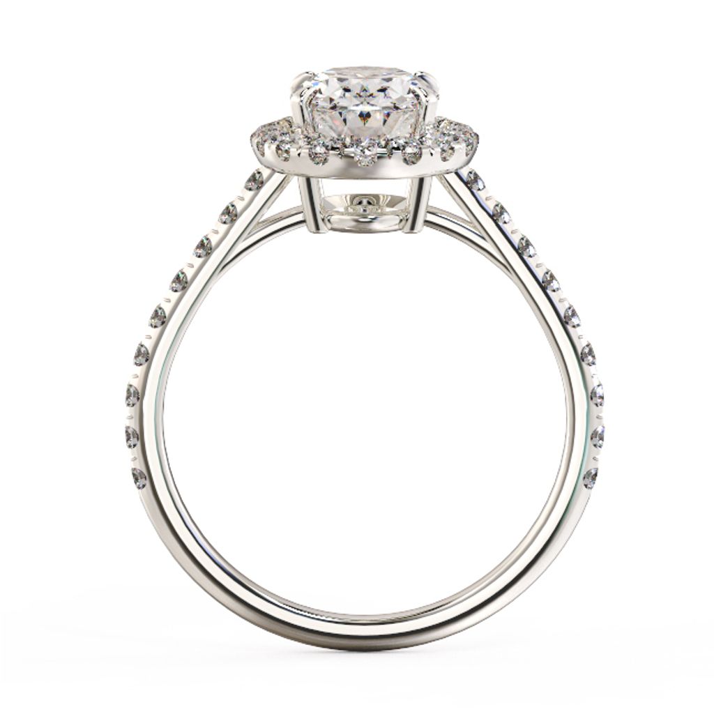 Oval Halo Deluxe Diamond Ring 2