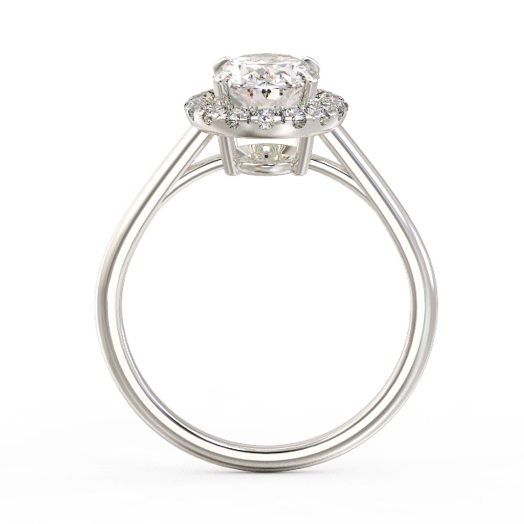 Oval Halo Diamond Ring 2