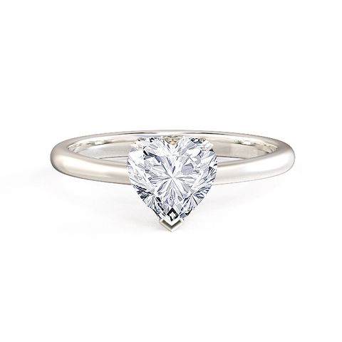 Heart Solitaire Diamond Ring 1