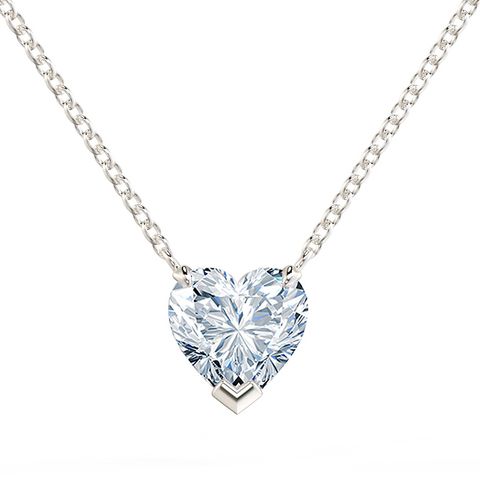 Heart Solitaire Diamond Pendant 1 OK