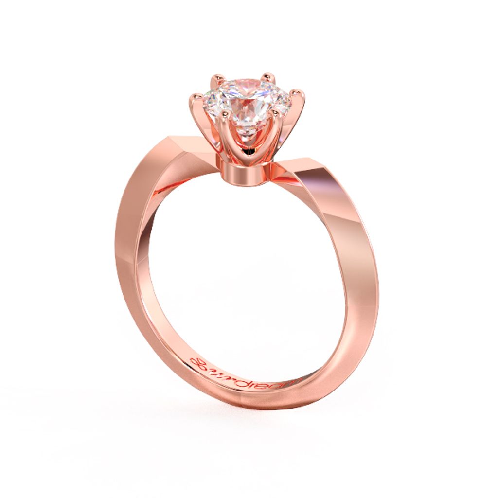 New Love Geometry Diamond Ring Pink