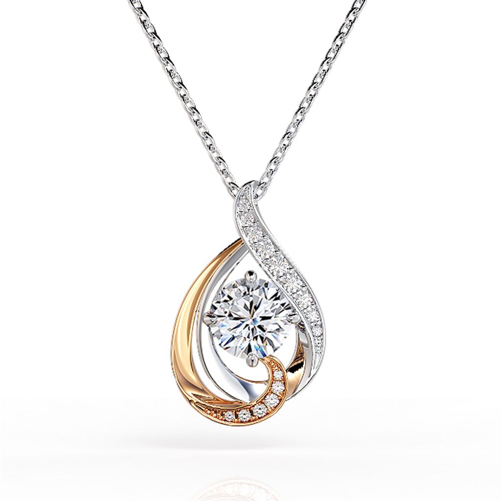 Love Melody 1 ct Diamond Pendant Luxury Yellow