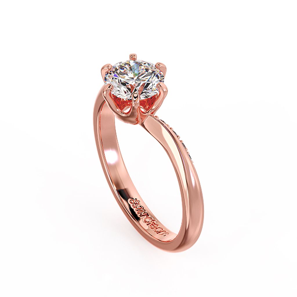 Angel Wing 2 Diamond Ring Pink