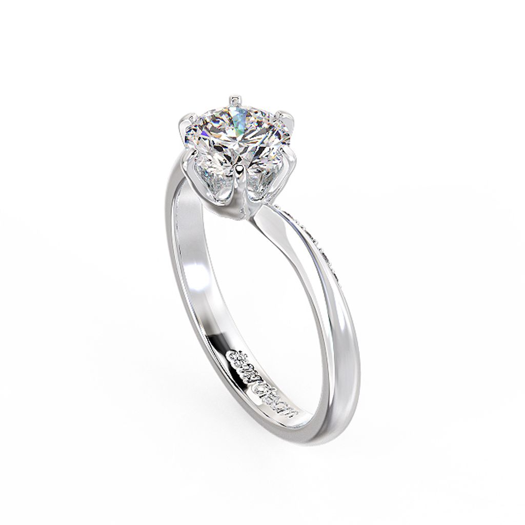 Angel Wing 2 Diamond Ring White
