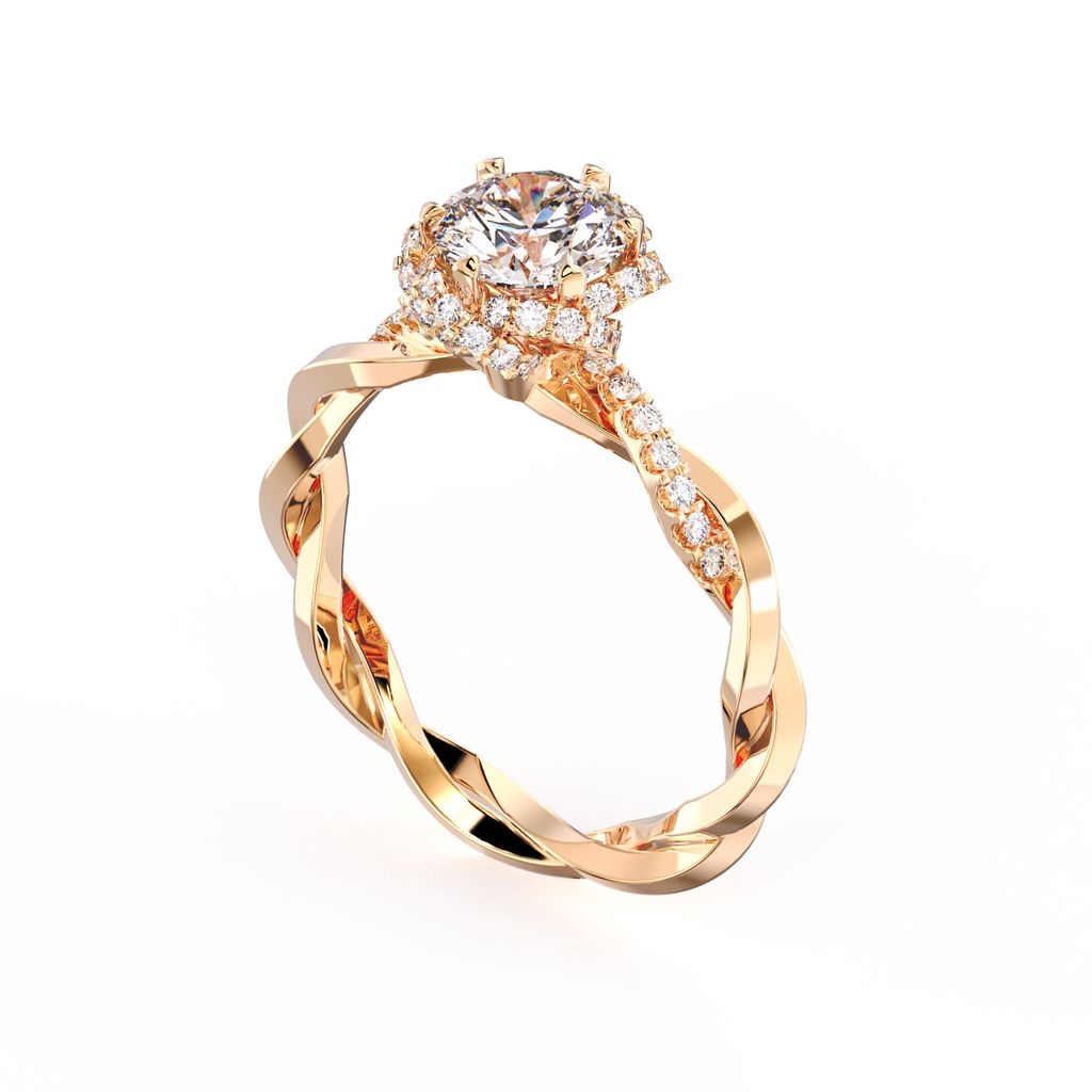 2025-02-26 Love Blossom Engagement Ring Luxury 4 Yellow