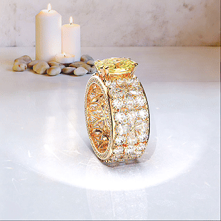 Fancy Intense Yellow Oval Luxury Ring (2)