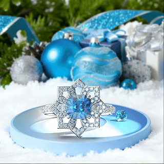 1,25 ct Fancy Intense Blue Radiant Diamond Ring (2)